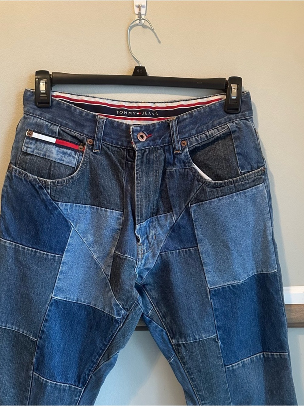 Vintage Y2K Tommy Hilfiger Patchwork Bootcut Jeans - Picture 6 of 9